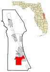 Brevard County Florida Incorporated and Unincorporated areas Palm Bay Highlighted